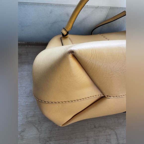 Tory Burch McGraw Small Leather Tote – Butter Yellow - Picture 11 of 16